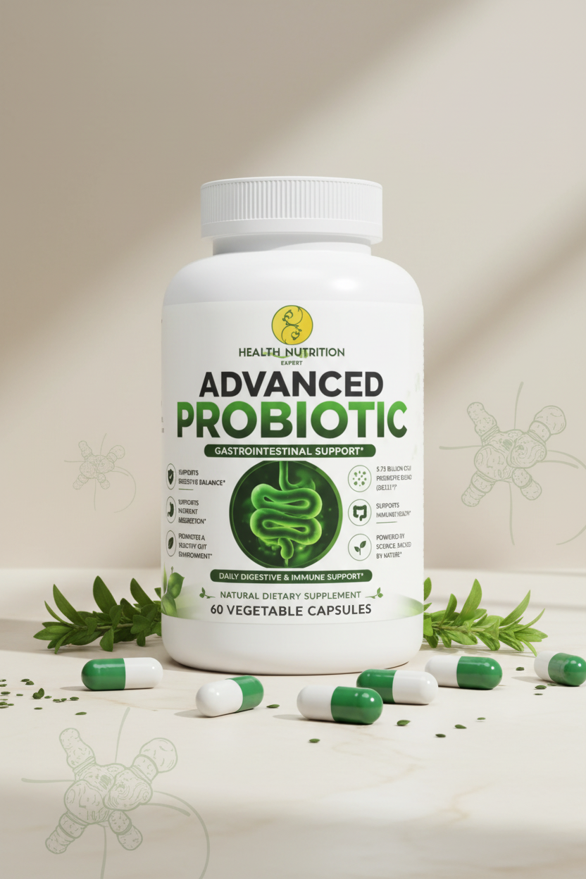 Advanced Probiotic Capsules – Digestive & Gut Health Support | Health Nutrition Expert