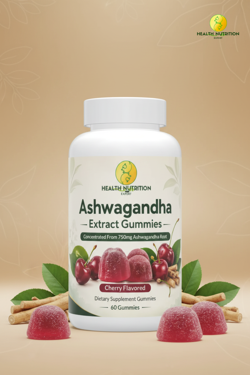 Ashwagandha Gummies – Daily Stress & Relaxation Support | Health Nutrition Expert