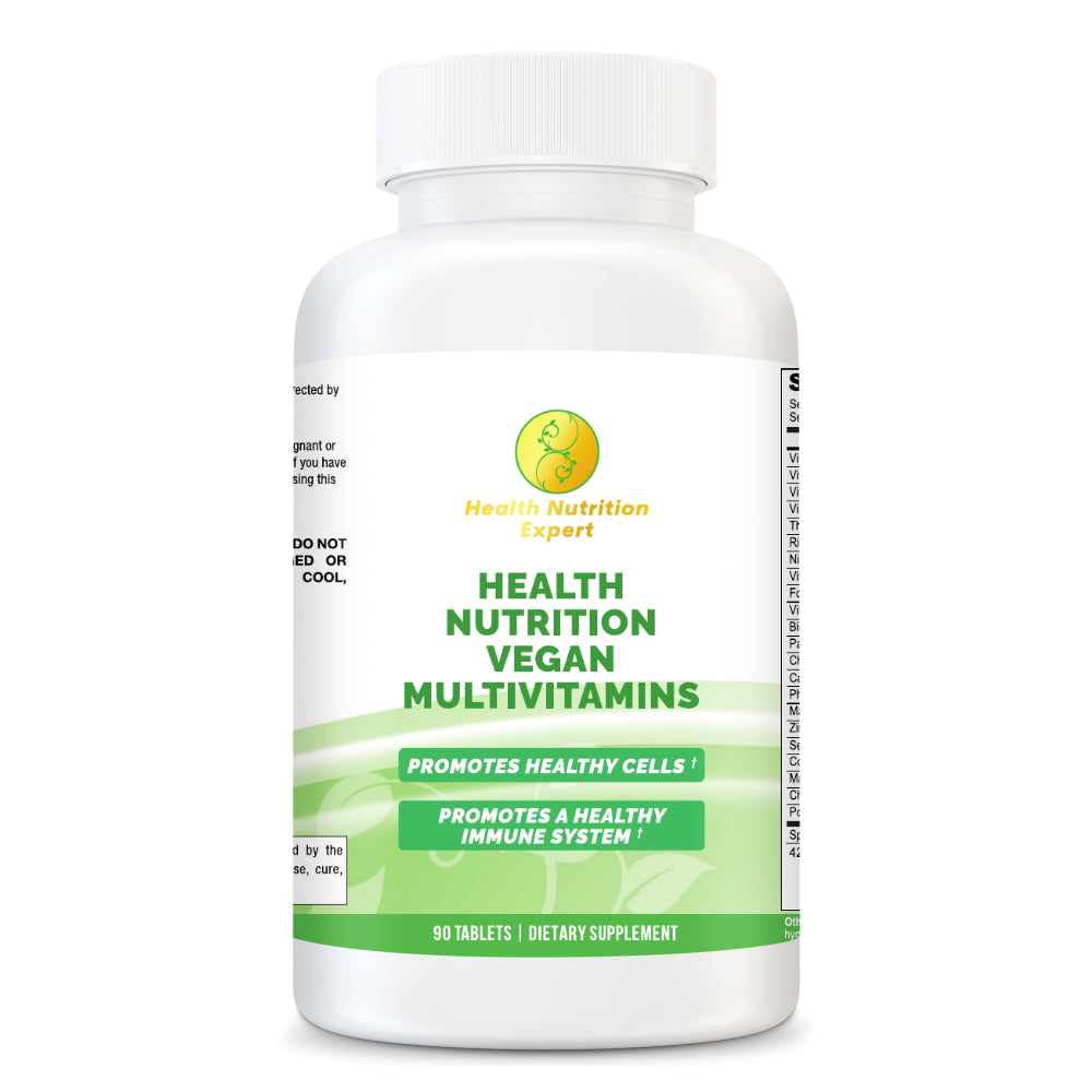 Vegan Multivitamins | Daily Multivitamin & Mineral Formula | Energy, Immune & Overall Wellness Support | 60 Vegan Capsules | Health Nutrition Expert