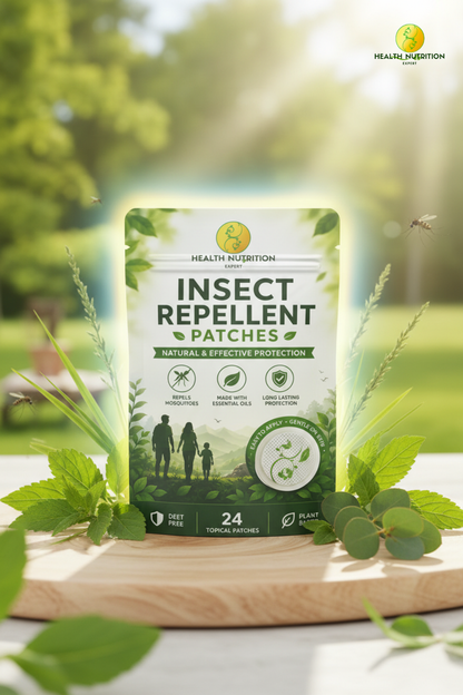 Insect Repellent Patches 24 Pack | DEET-Free Mosquito Patches |Topical Patches | Health Nutrition Expert