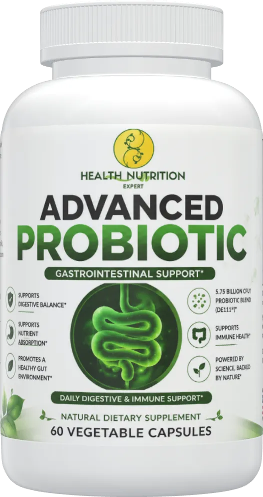 Advanced Probiotic Capsules | 5.75 Billion CFU | Digestive & Immune Support | 60 Vegetable Capsules | Health Nutrition Expert