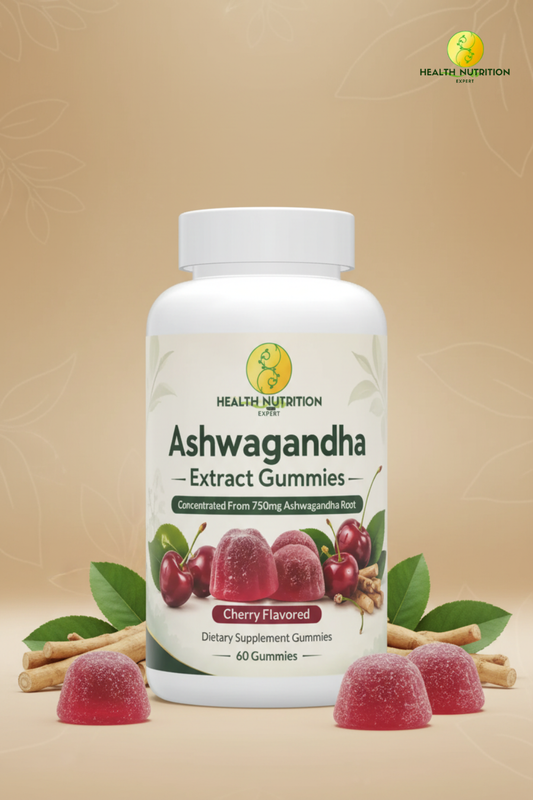 Ashwagandha Gummies – Daily Stress & Relaxation Support | Health Nutrition Expert