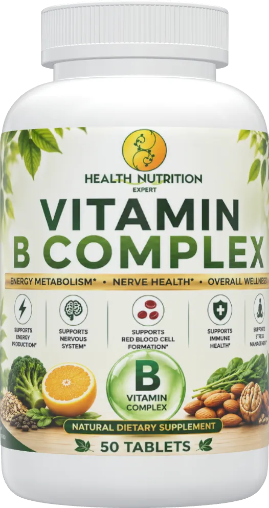 B-100 Complex Tablets | High Potency Vitamin B Complex | 50 Tablets | Health Nutrition Expert