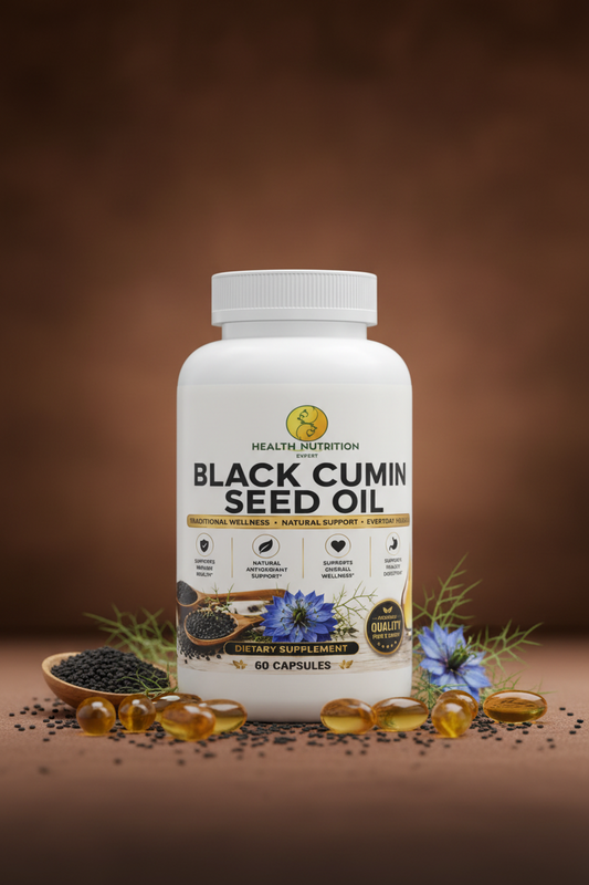 Black Seed Oil Capsules – Natural Wellness & Antioxidant Support | Health Nutrition Expert
