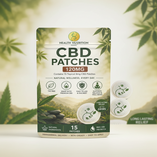 CBD Patches 120mg | 15 Pack | 8mg CBD Isolate | Health Nutrition Expert