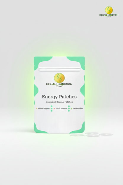 Energy Patches 3 Day Supply | Daily Energy & Vitality Support |  Health Nutrition Expert