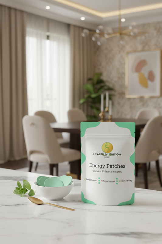 Energy Patches 30 Day Supply | Daily Energy & Vitality Support |  Health Nutrition Expert