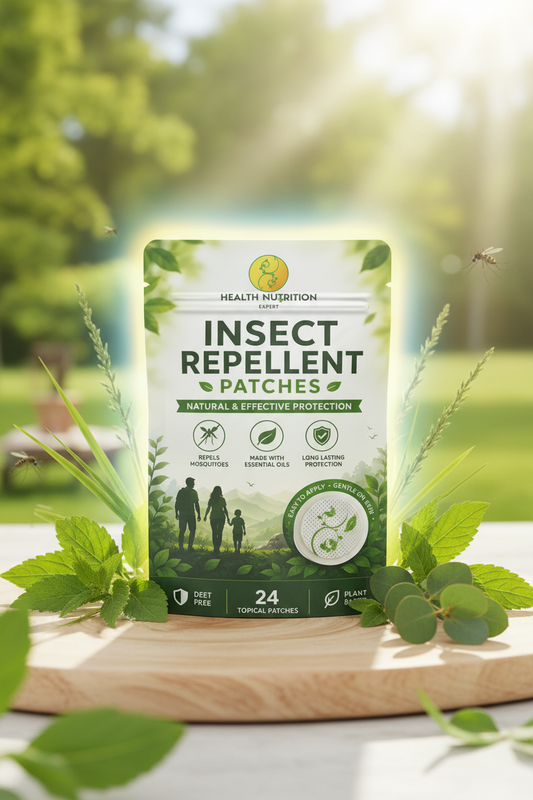 Insect Repellent Patches 24 Pack | DEET-Free Mosquito Patches |Topical Patches | Health Nutrition Expert