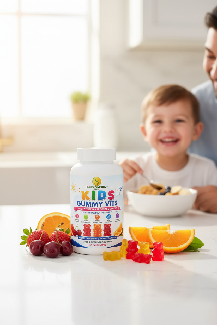 Kids Multi Vitamin Gummies | Multivitamin & Mineral Complex | 60 Gummies | Health Nutrition Expert