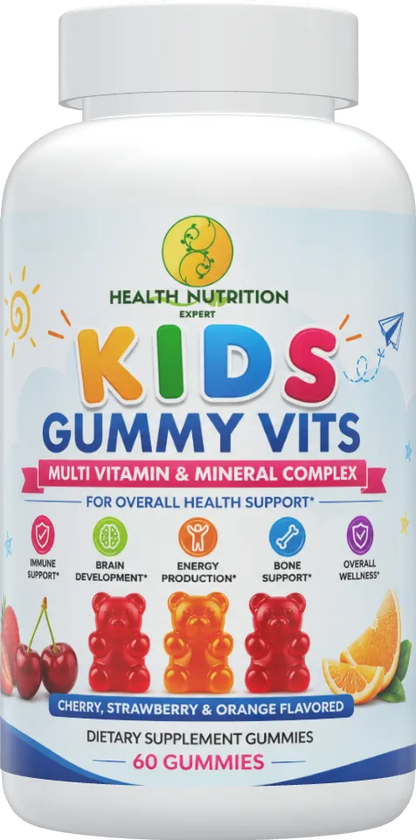 Kids Multi Vitamin Gummies | Multivitamin & Mineral Complex | 60 Gummies | Health Nutrition Expert