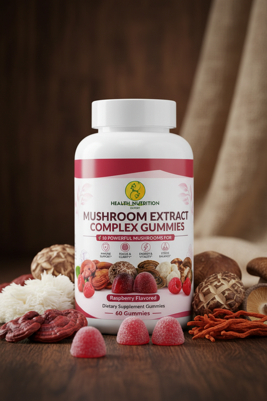 Mushroom Complex Gummies – Immune, Energy & Wellness Support | Health Nutrition Expert