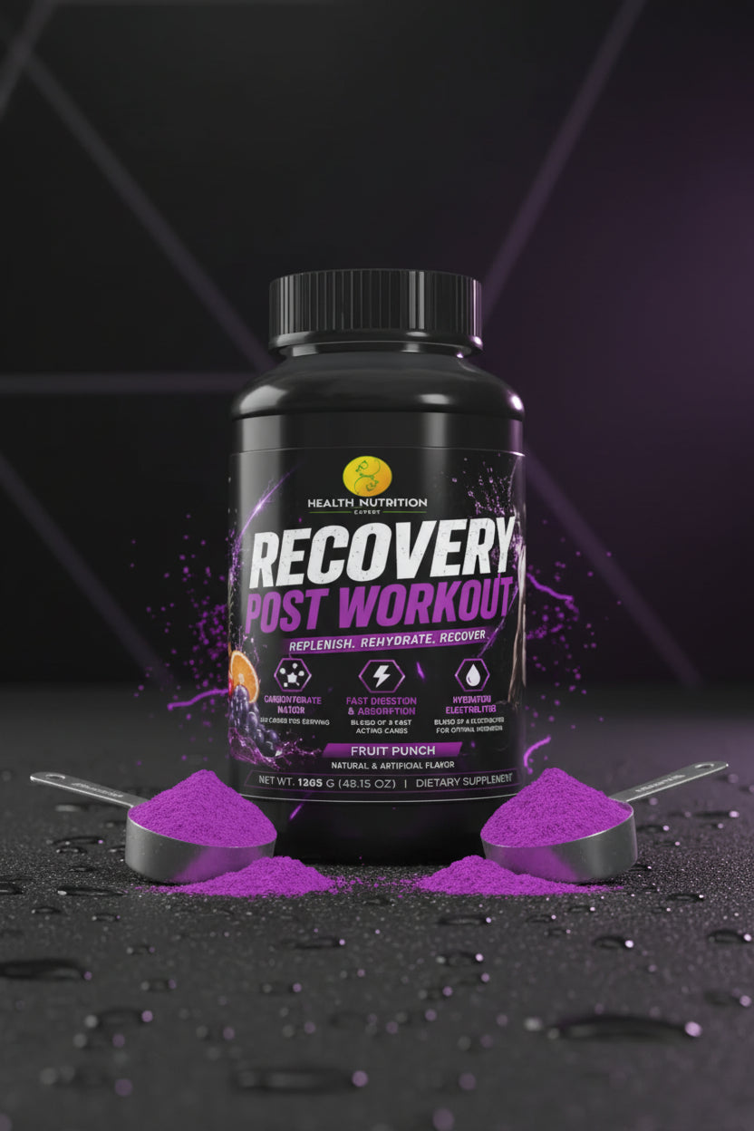 Post Workout Recovery Powder | 24g Carbs + Electrolytes | Health Nutrition Expert