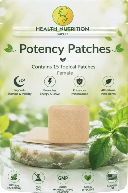 Potency Boosting Patches for Women | 15 Day Supply | Energy, Vitality & Wellness Support| Health Nutrition Expert