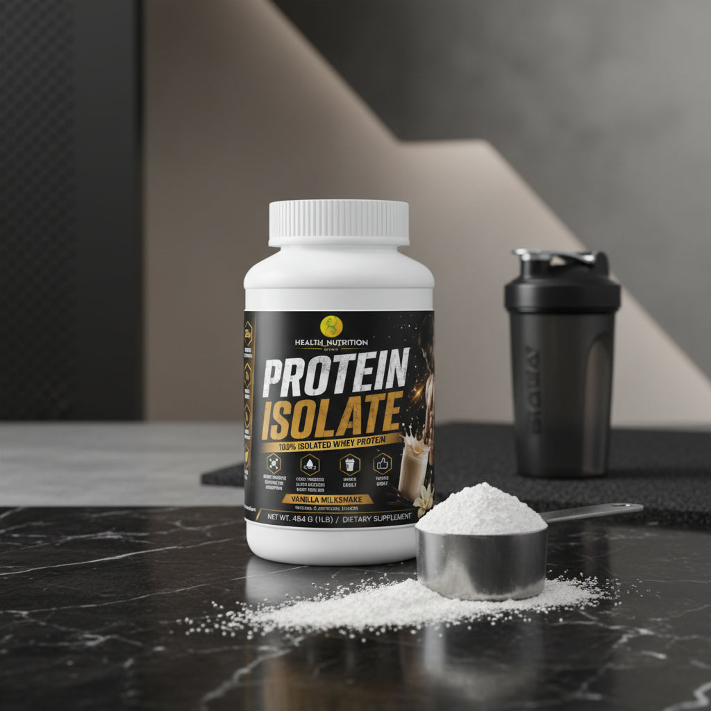 Protein Isolate – 25g Protein | 100% Whey Protein Isolate | Vanilla Milkshake | Health Nutrition Expert