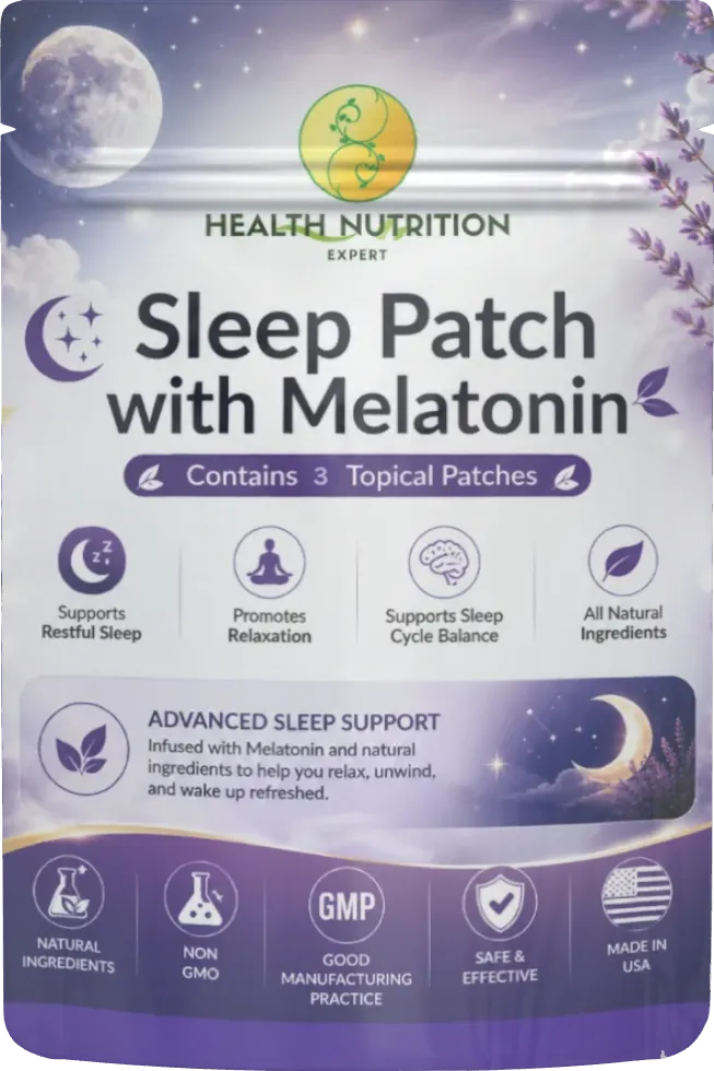 Sleep Patch with Melatonin 3 Pack | Relaxation & Nighttime Support | Health Nutrition Expert