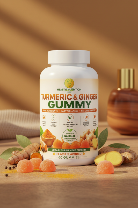 Turmeric & Ginger Gummies – Joint & Digestive Wellness Support | Health Nutrition Expert