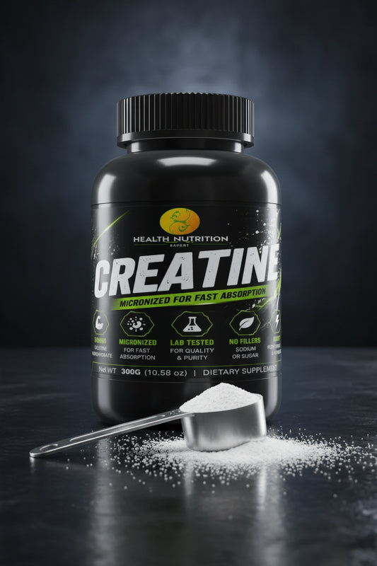 Creatine Monohydrate 5000mg – Micronized Creatine Powder, 300g | 60 Servings | Health Nutrition Expert
