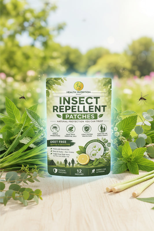 Insect Repellent Patches 12 Pack | DEET-Free Mosquito Patches |Topical Patches | Health Nutrition Expert