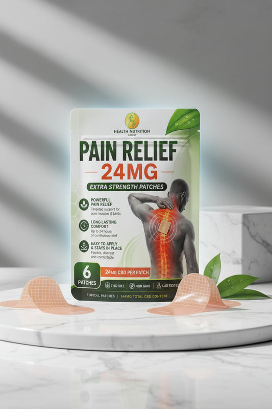 Pain Relief 24mg Extra Strength CBD Patches – 6 Pack | Health Nutrition Expert