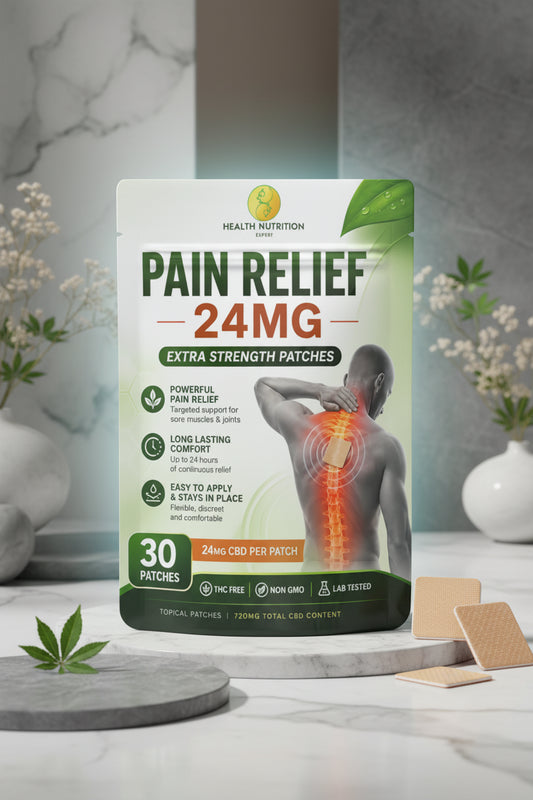 Pain Relief 24mg Extra Strength CBD Patches – 30 Pack | Health Nutrition Expert