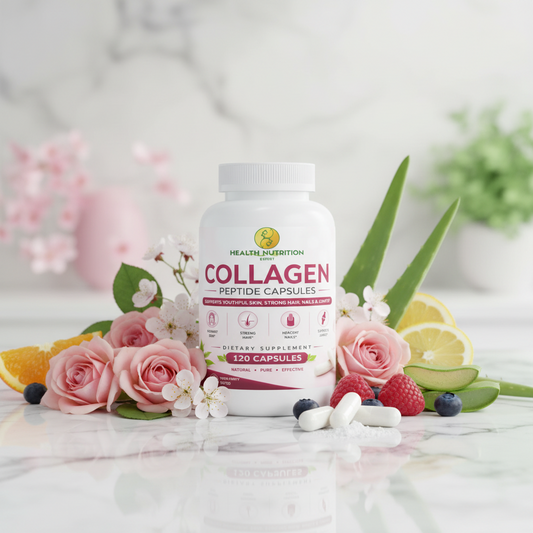 Collagen Peptide Capsules | 3,000mg Collagen Complex | 120 Capsules | Health Nutrition Expert