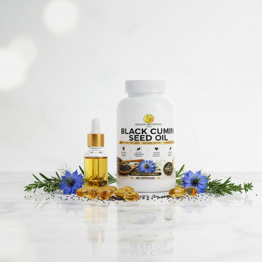 Black Seed Oil Capsules | 500mg Nigella sativa | 60 Capsules | Health Nutrition Expert