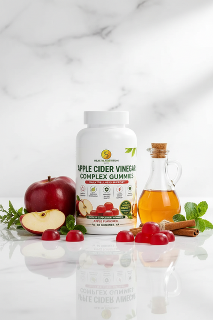 Apple Cider Vinegar Gummies | 500mg ACV Complex | 60 Gummies | Health Nutrition Expert
