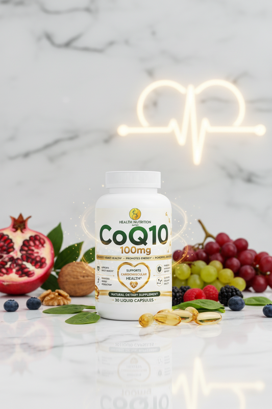 CoQ10 100mg Liquid Capsules | Heart & Energy Support | Health Nutrition Expert